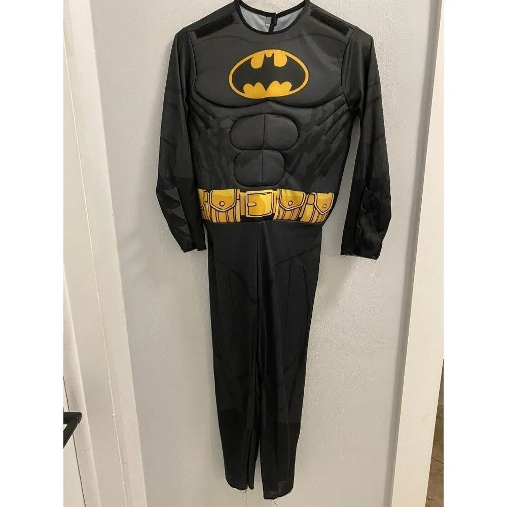 KIDS BATMAN HALLOWEEN COSTUME DRESS UP - SIZE MEDIUM - NO CAPE - GOOD CONDITION
